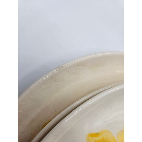Jonquil by Universal Set of‎ 4 Luncheon Plates White Body, Yellow Flower & Bud - Picture 10 of 11